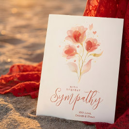 Delicate Floral Bouquet in Coral Color Sympathy