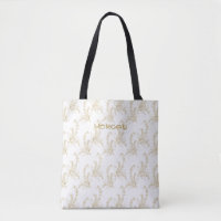 Delicate Floral Line Art Sac fourre-tout personnal