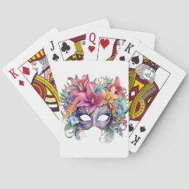 DELICATE FLORAL MARDI GRAS MASK SPIELKARTEN