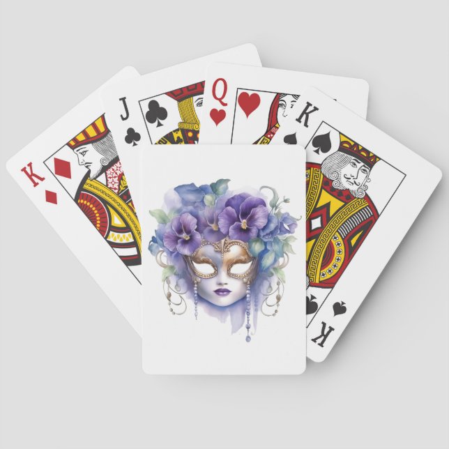 DELICATE FLORAL MARDI GRAS MASK SPIELKARTEN (Rückseite)