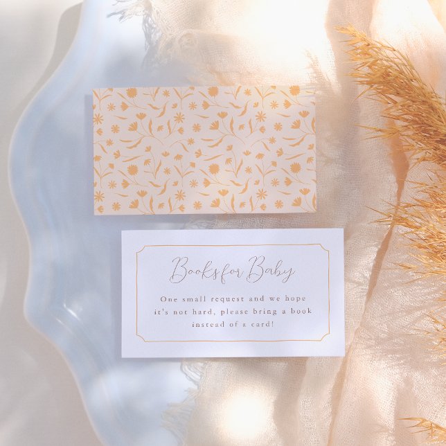 Delicate Floral Spring Storybook Baby Dusche Begleitkarte (Von Creator hochgeladen)