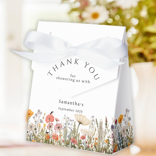 Delicate Floral White Baby Dusche Vielen Dank Geschenkschachtel (Von Creator hochgeladen)