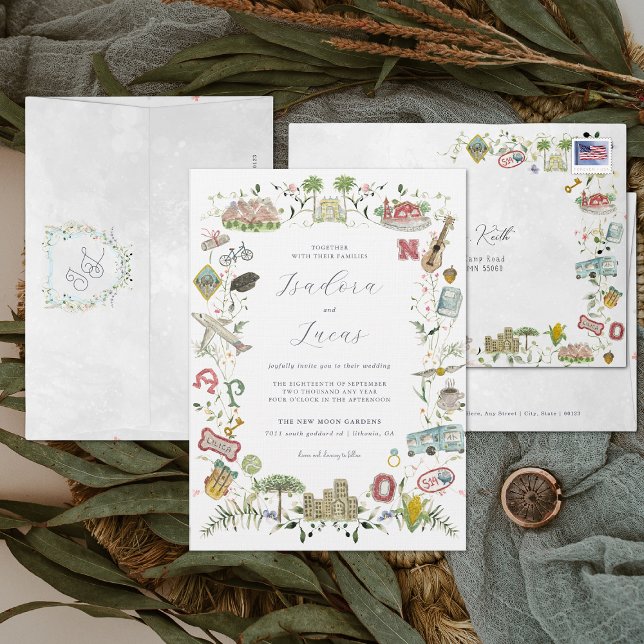 Delicate Florals | Custom Bespoke Wedding Wappen Einladung (Von Creator hochgeladen)