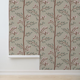 Delicate Flowers in Bloom XL2 floral silhouette Tapete