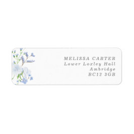 Delicate French Blue Regency Return Address Label