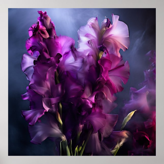 Delicate Gladiolas Poster (Vorne)