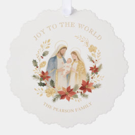 Delicate Glitter Holy Nativity Exquisite Christmas Ornament Karte