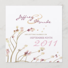 Delicate Gold Cherry Blossom Save the Date
