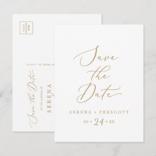 Delicate Gold Enregistrer la date Annonce Carte po