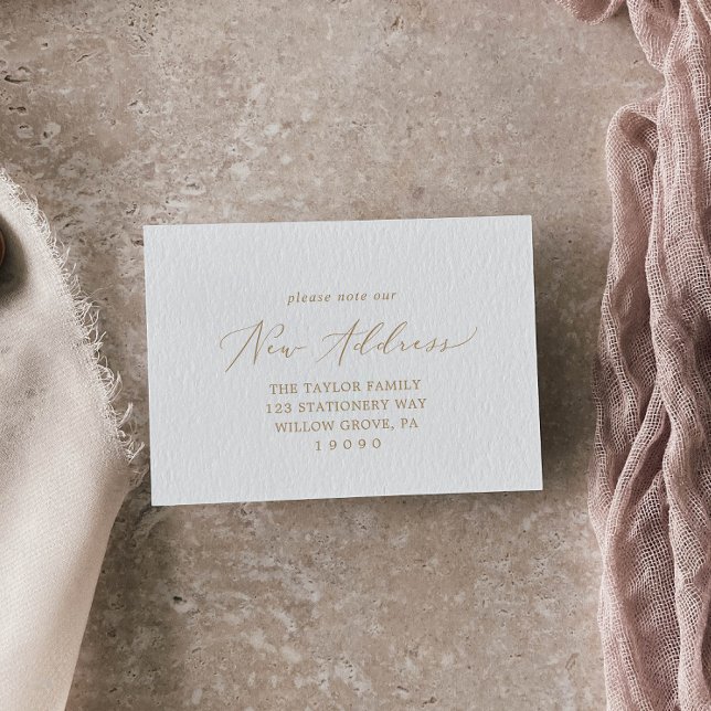 Delicate Gold Neue Zuhause Änderung der Adresskart Visitenkarte (Von Creator hochgeladen)