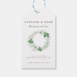 Delicate Greenery Shabby Hütte Wreath Geschenkanhänger