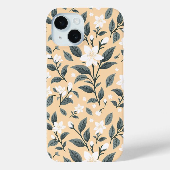 Delicate Jasmine Floral Pattern Case-Mate iPhone Hülle (Rückseite)