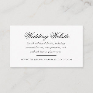 Delicate Lace Black and Gold Script Website Begleitkarte