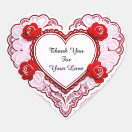 Delicate Lace Heart Card Herz-Aufkleber