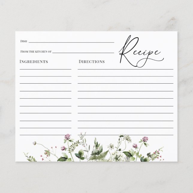 Delicate Lavender Wildblume Brautparty (Vorderseite)