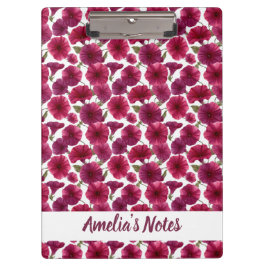 Delicate Morning Glory Pattern Name Klemmbrett