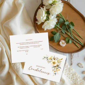 Delicate Pastel Ivory Tones Floral Corner Sympathy