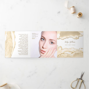 Delicate Peach Agate Trifold Broschüre
