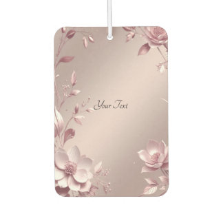 Delicate Pink Floral Air Freshener Autolufterfrischer