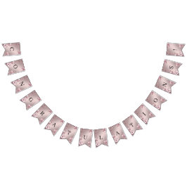 Delicate Pink Floral Bunting Flag Wimpelkette