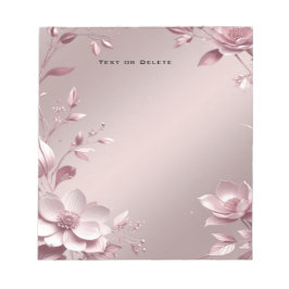 Delicate Pink Floral Notepad Notizblock