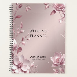 Delicate Pink Floral Planner Planer