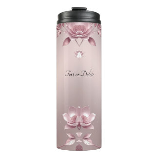 Delicate Pink Floral Thermosbecher