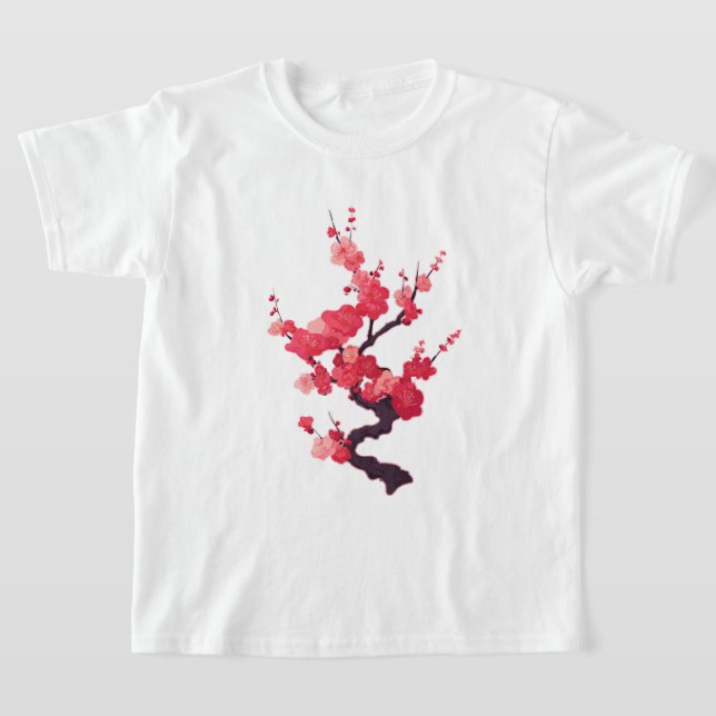 Delicate Pink Japanese Cherry Tree Twig T-Shirt (Ablage )