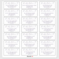 Delicate Plum Lila Guest Address Labels