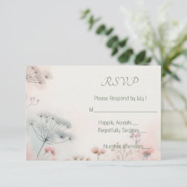 Delicate Queen Anne's Lace RSVP Karte