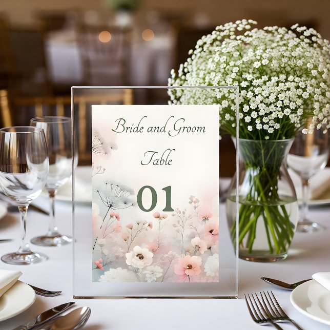 Delicate Queen Anne's Lace Wedding Table Card Tischnummer (Von Creator hochgeladen)