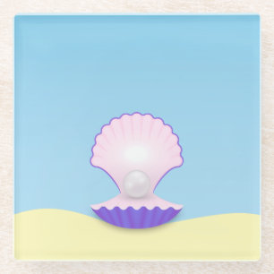 Delicate Seashell Glasuntersetzer