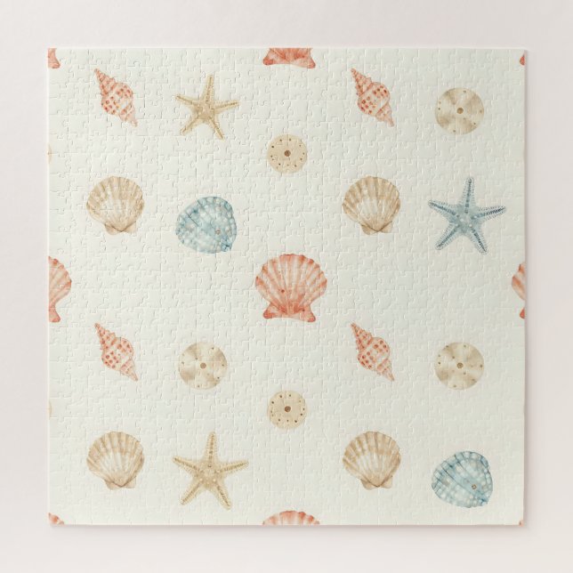 Delicate Seashells Seamless Pattern (Vertikal)