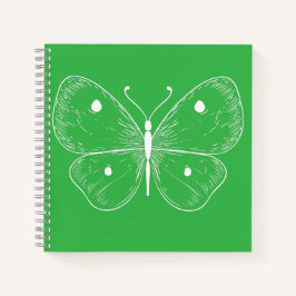 Delicate Sketch Butterfly Notizbuch