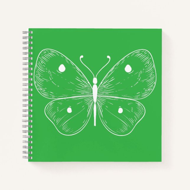 Delicate Sketch Butterfly Notizbuch (Vorderseite)