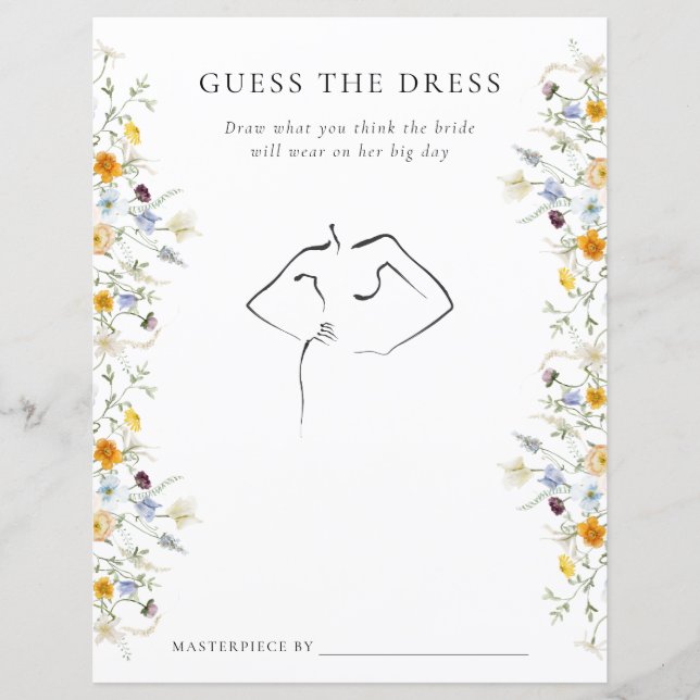 Delicate Wildflower Guess The Dress Game (Vorderseite)