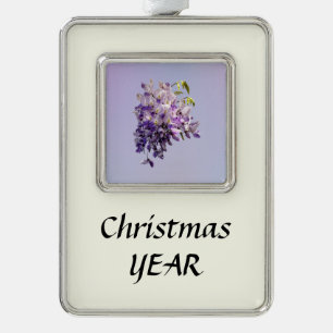 Delicate Wisteria Rahmen-Ornament Silber