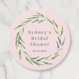 Delicate Wreath Wedding Brautparty Tags Geschenkanhänger