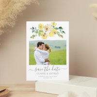 Delicate Yellow Floral Couple Photo Summer Garden