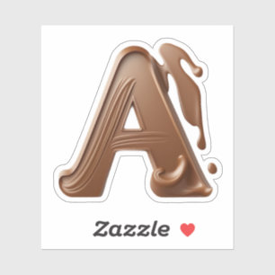 Délicieuse lettre au chocolat Un autocollant