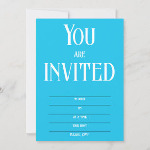 Délicieuses invitations bleues pour l'événement