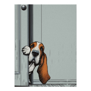 Délicieux Art Mural de Chien Basset Hound