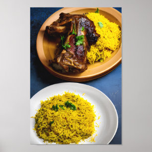 Délicieux Lamb Moyen-Orient Mandhi Poster