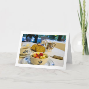 Délicieux petit déjeuner plié Carte de voeux vierg