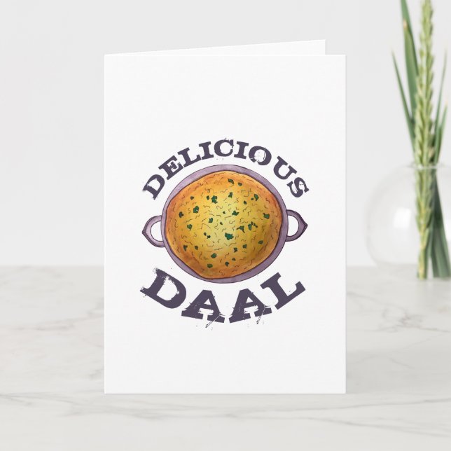 Delicious Daal Vegetarian Indian Red Lentil Dal Karte (Vorderseite)