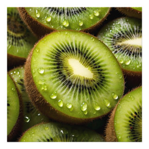 Delicious Green Kiwis Fotodruck