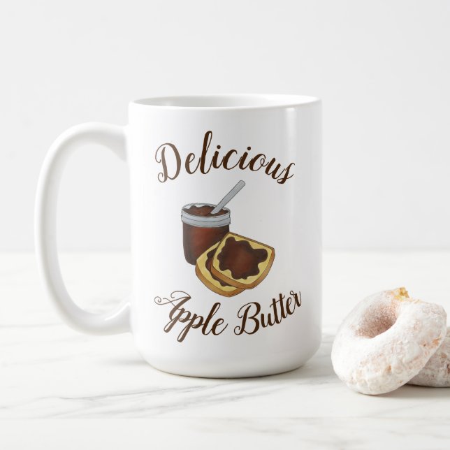 Delicious Homemade Apple Butter Pennsylvania Niede Kaffeetasse (Mit Donut)