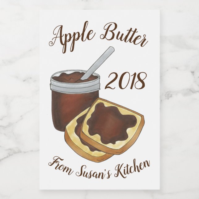 Delicious Homemade Apple Butter Pennsylvania Niede Lebensmitteletikett (Einzelnes Label)