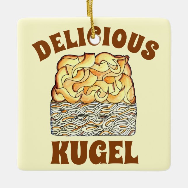 Delicious Kugel Jewish Egg Noodle Casserole Keramikornament (Vorderseite)
