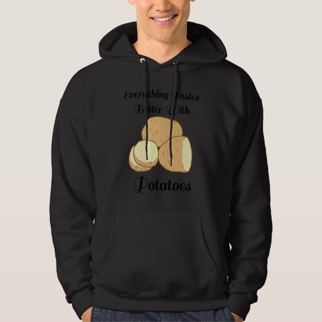 Delicious Potatoes Ironic Quote Hobby Chef Cooking Hoodie (Vorderseite)